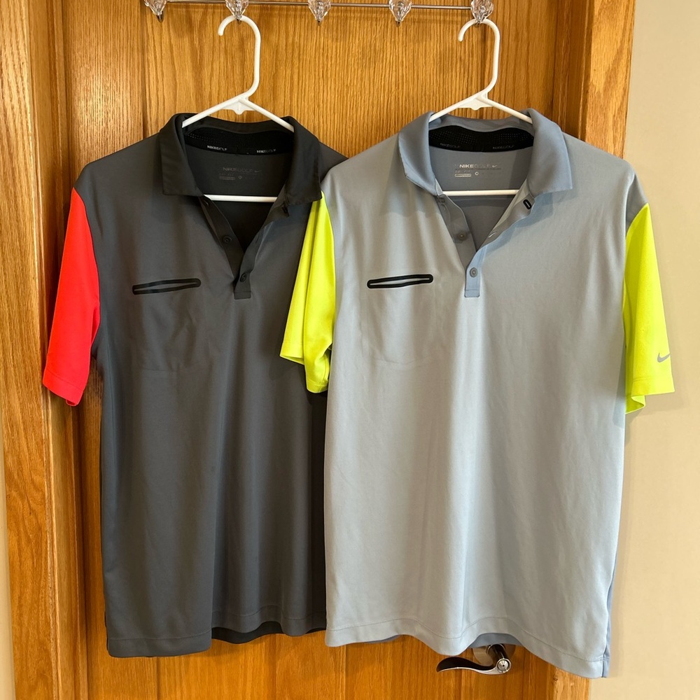 Bundle of 2 Men’s Nike Dri-Fit Golf Shirts M